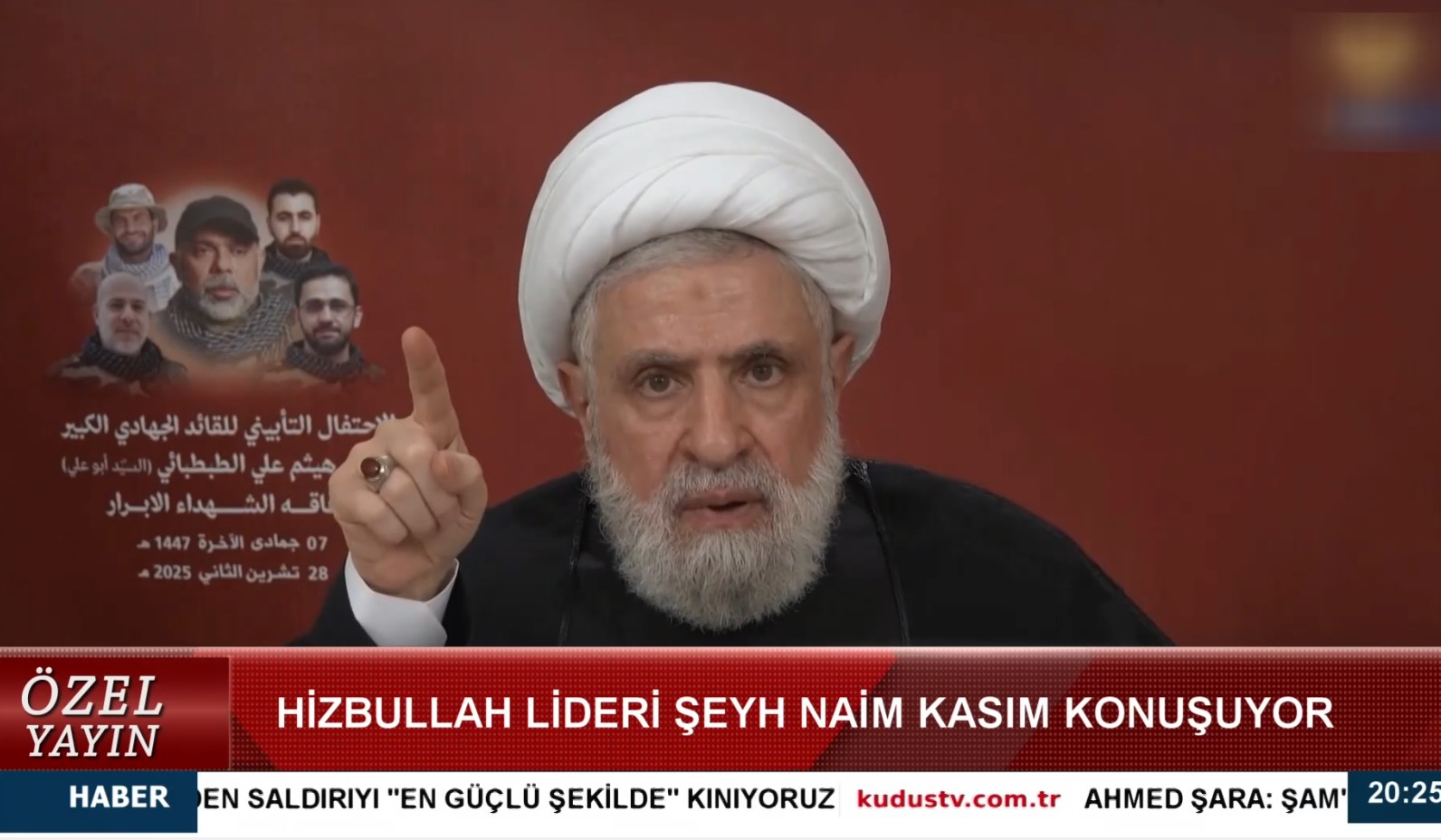 HİZBULLAH GENEL SEKRETERİ ŞEYH NAİM KASIM'IN KONUŞMASI (28.11.2025)