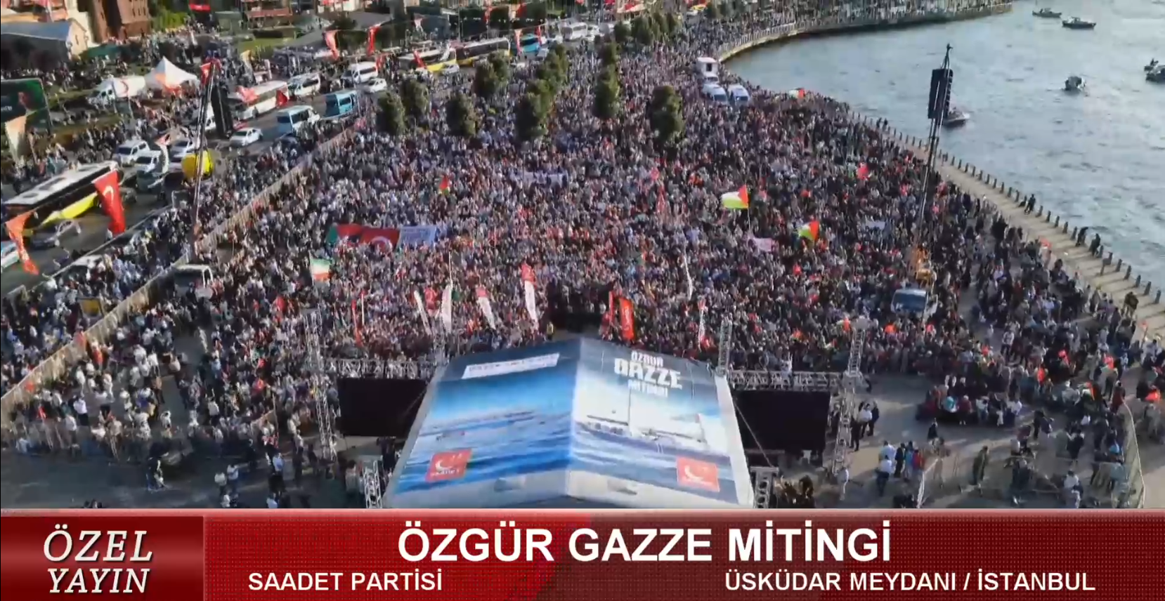 SAADET PARTİSİNDEN "ÖZGÜR GAZZE" MİTİNGİ