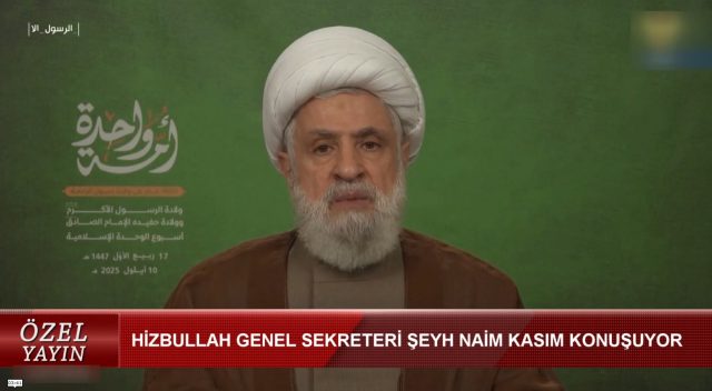 HİZBULLAH GENEL SEKRETERİ ŞEYH NAİM KASIM'IN KONUŞMASI (10.09.2025)