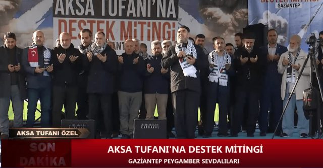 AKSA TUFANI'NA DESTEK MİTİNGİ - GAZİANTEP PEYGAMBER SEVDALILARI / 19.11.2023
