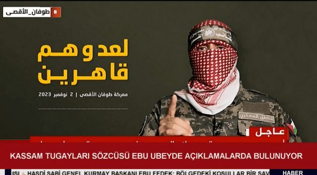 KASSAM TUGAYLARI SÖZCÜSÜ EBU UBEYDE'NİN KONUŞMASI (02.11.2023)