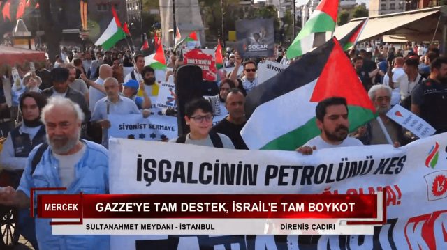 ''GAZZE'YE TAM DESTEK, İSRAİL'E TAM BOYKOT'' EYLEMİ
