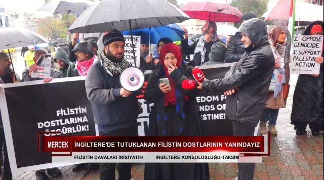 İNGİLTERE'DE TUTUKLANAN FİLİSTİN DOSTLARININ YANINDAYIZ EYLEMİ (28.12.2025)
