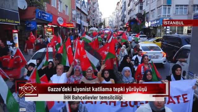 GAZZE'DEKİ SİYONİST KATLİAMA TEPKİ YÜRÜYÜŞÜ