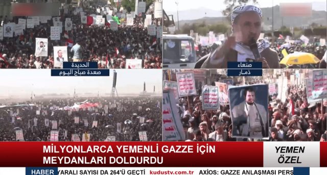 GAZZE'NİN ZAFERİ İÇİN MİLYONLARCA YEMENLİ MEYDANLARDA (17.01.2025)