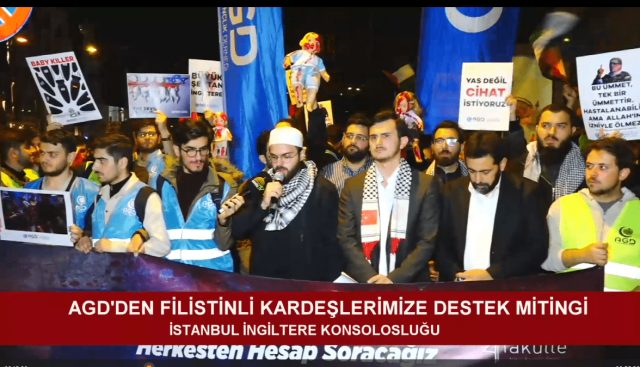 AGD'DEN FİLİSTİNLİ KARDEŞLERİMİZE DESTEK MİTİNGİ