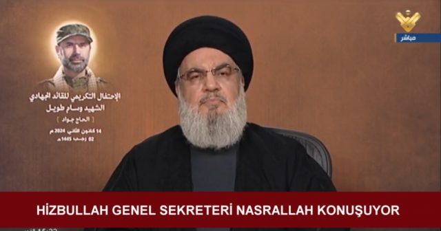 HİZBULLAH LİDERİ SEYYİD HASAN NASRALLAH KONUŞUYOR / (14.01.2024)
