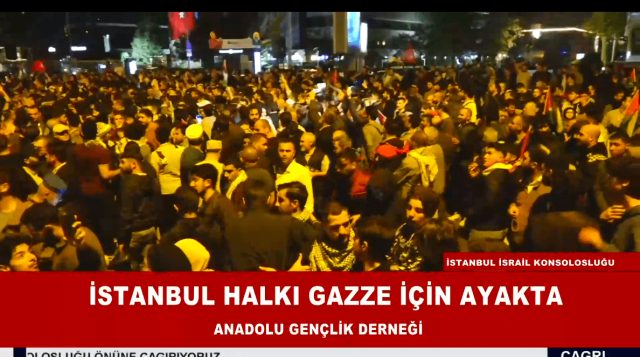 İSTANBUL HALKI GAZZE İÇİN AYAKTA