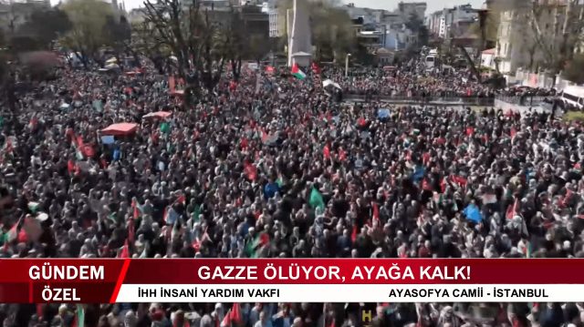 GAZZE ÖLÜYOR' AYAĞA KALK' MİTİNGİ