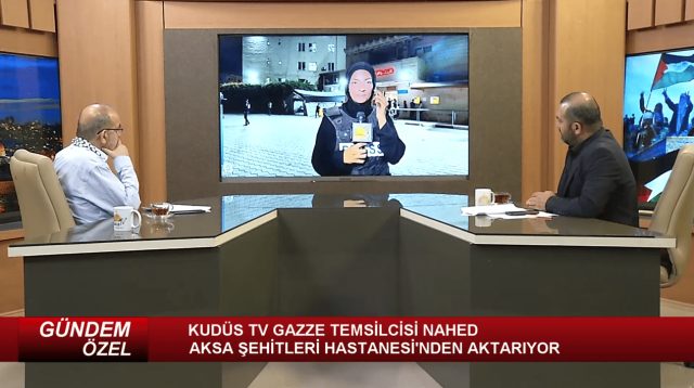NAHİD HALİL HASEN AKSA ŞEHİTLERİ HASTANESİ'NDEN AKTARIYOR / KUDÜS TV GAZZE MUHABİRİ (17.09.2024)